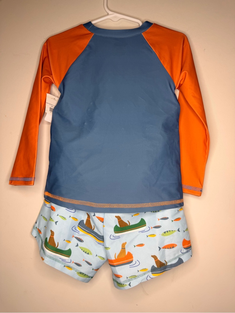 NWT Mud Pie Jump In The Lake 2pc boys rash guard & swim trunks Size 2T/3T SKUB29 - Picture 3 of 13